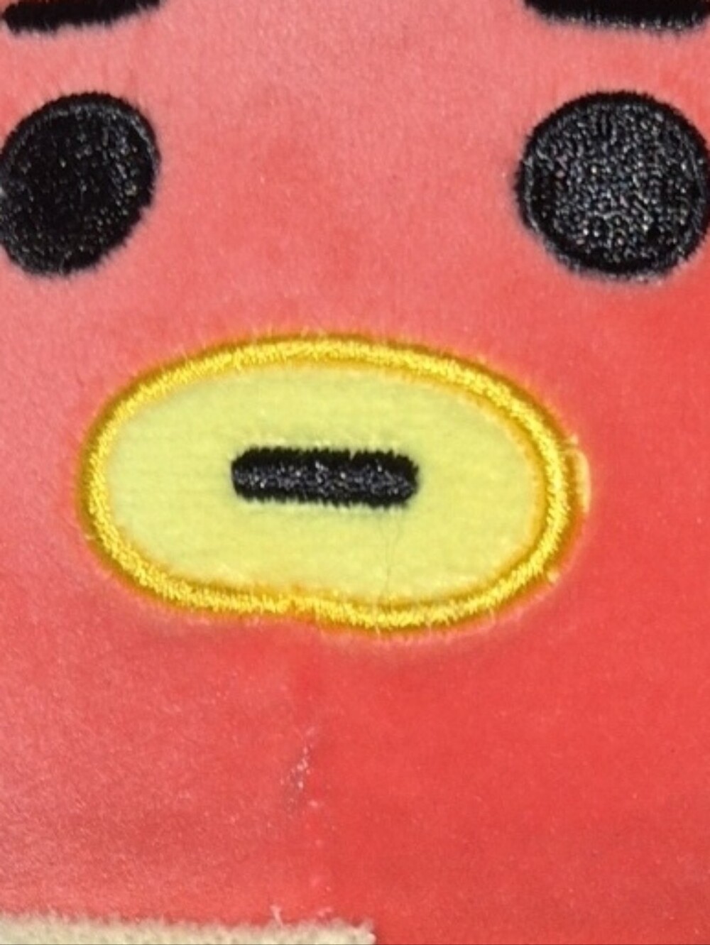 BTS V- Plush Heart Character Kids Toy - Coral Red & Light Blue